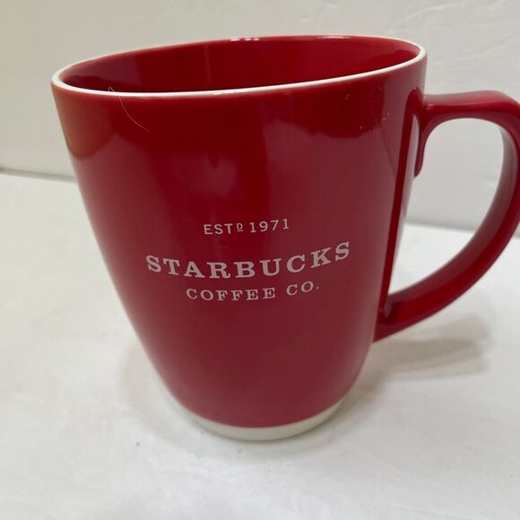 STARBUCKS RED CERAMIC MUG‎ - Picture 3 of 6